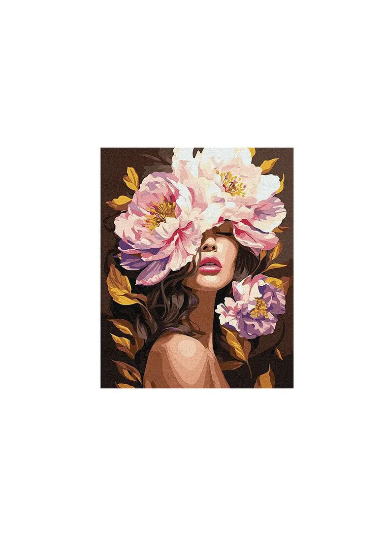 Набор для рисования по номерам В аромате пиона, холст, акрил, металлик KHO8443 40x50 см IDEYKA Нас5985 (370653452)