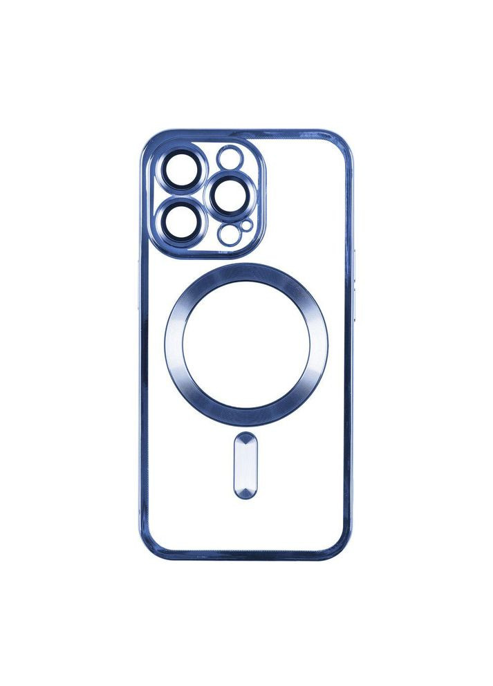Чехол TPU Metallic with Magsafe с закрытой камерой для iPhone 15 Plus Синий Wave (293504527)