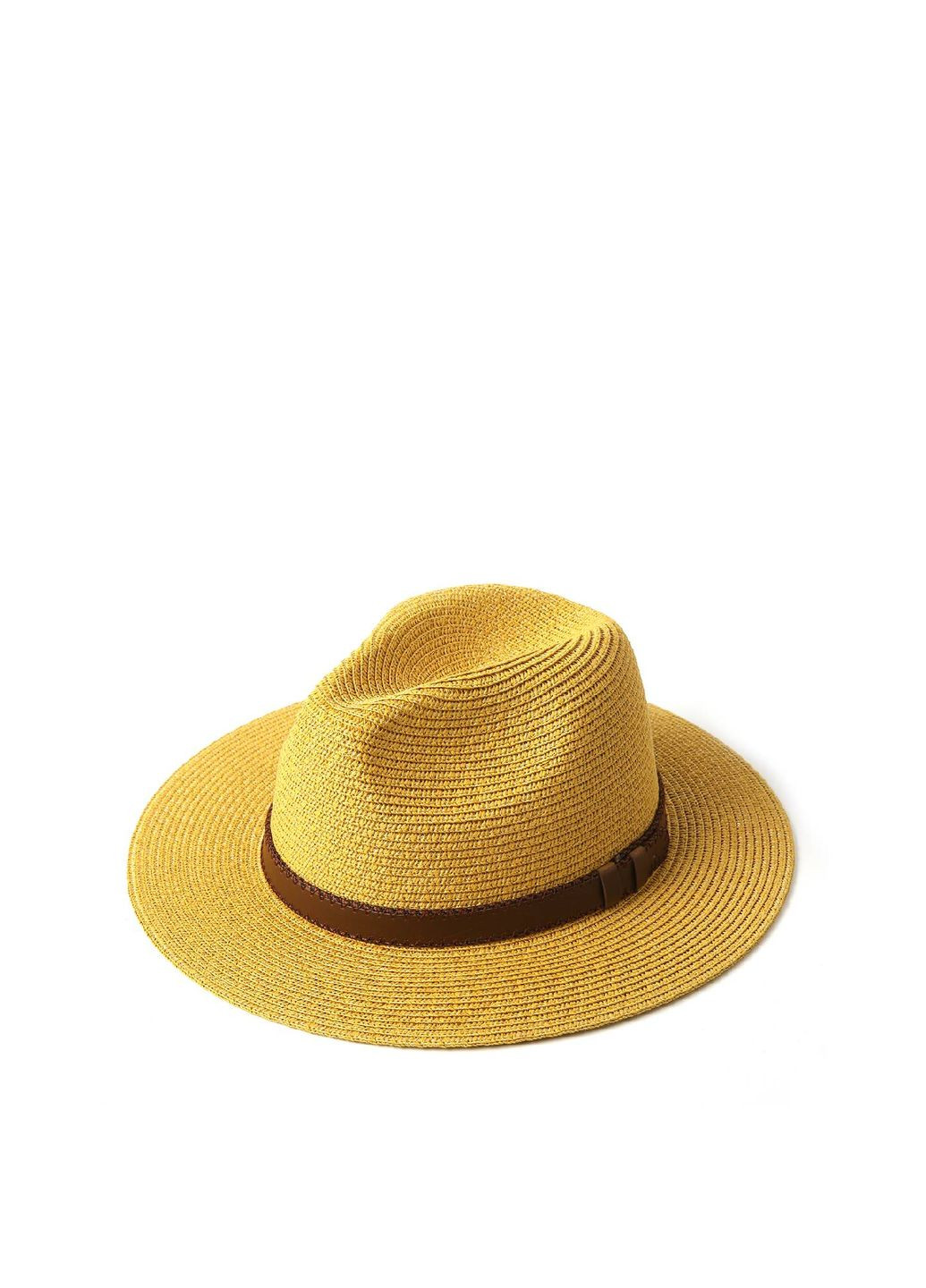 Шляпа федора мужская бумага желтая BAY 843-890 LuckyLOOK 843-890м (289478402)