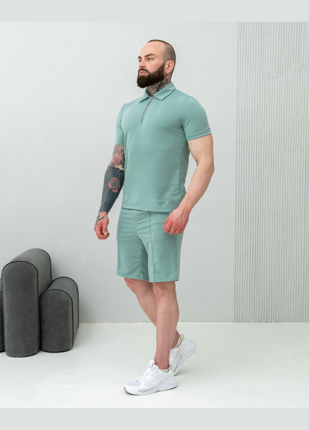 Комплект мужской летний (шорты+поло) No Brand комплект (295563377)