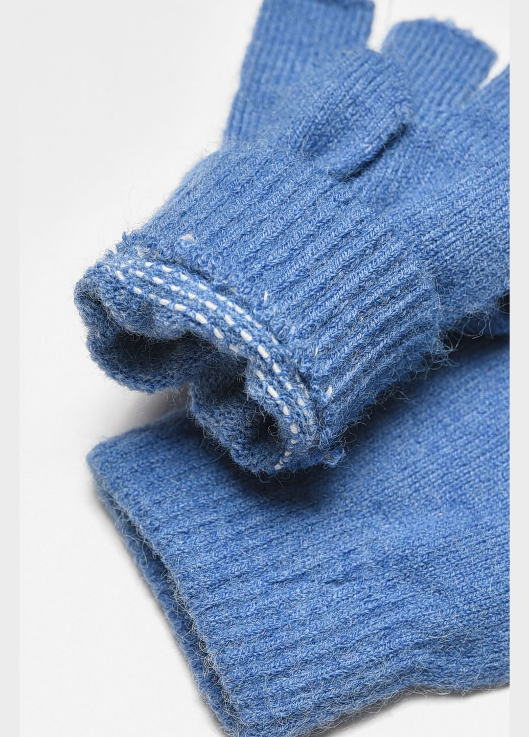 Перчатки детские демисезонные синего цвета с рисунком Let's Shop (308202338)