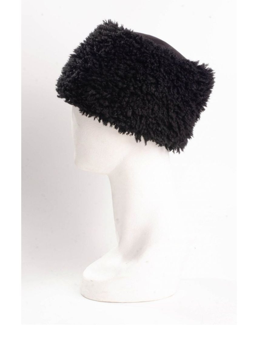Шапка жіноча зима козачка лама тепла чорна No Brand (369925008)