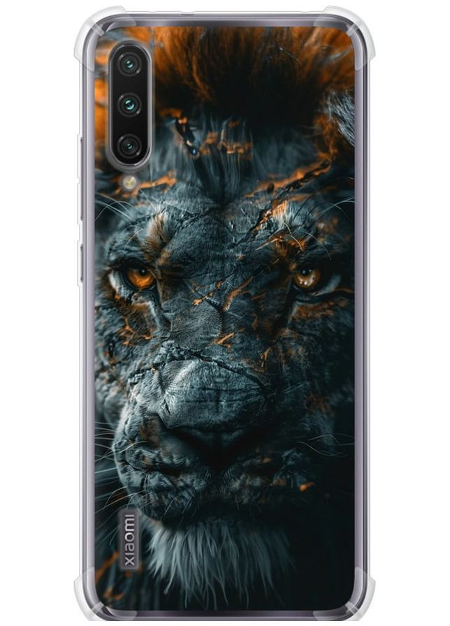 Силикон с усиленными углами чехол 'Пламенный лев' для Endorphone Xiaomi Mi A3 (297658394)