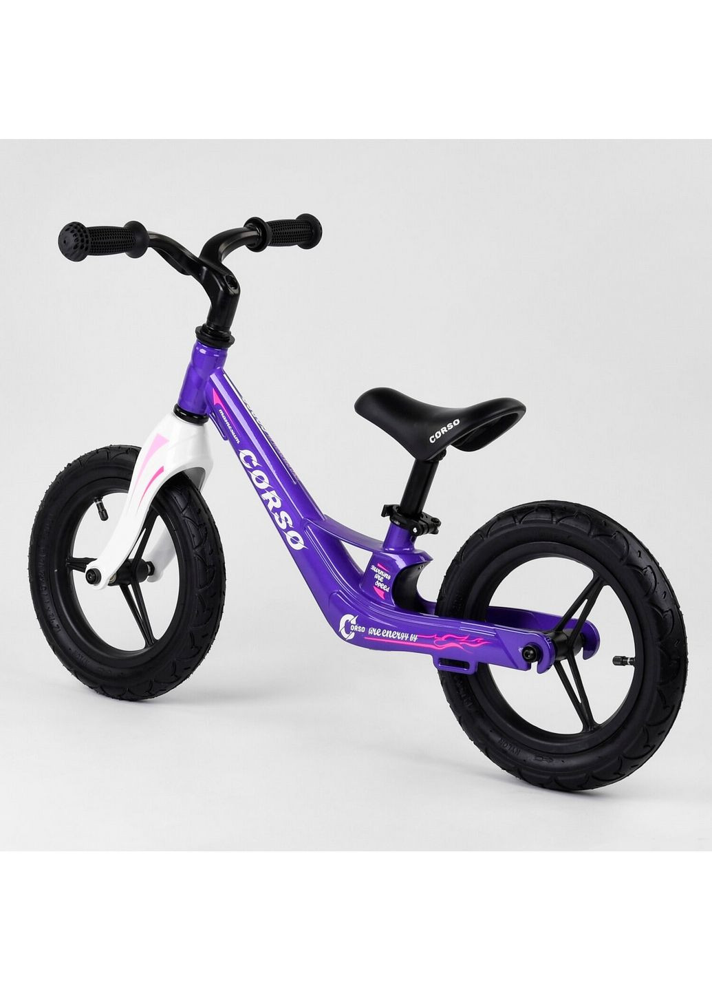 Велобіг дитячий 12'', з надувними колесами, магнієвою рамою та магнієвим кермом 72х14х30 см Corso (289461269)