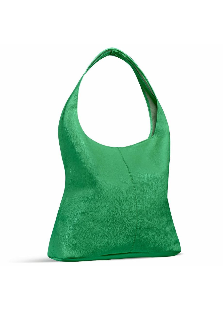 Хобо Італійська жіноча м’яка сумка-хобо із натуральної шкіри без підкладки на блискавці (011943-grn-D100) TAKEASY (365875783)