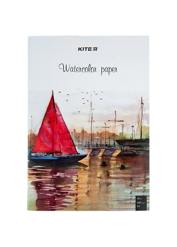 Папір для акварелі А3 10 аркушів () Kite K23-268 (340717179)