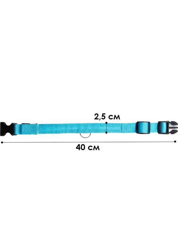 Світлодіодний Blue S LED нашийник USB світний для собак і котів шт. Lesko (352012044)