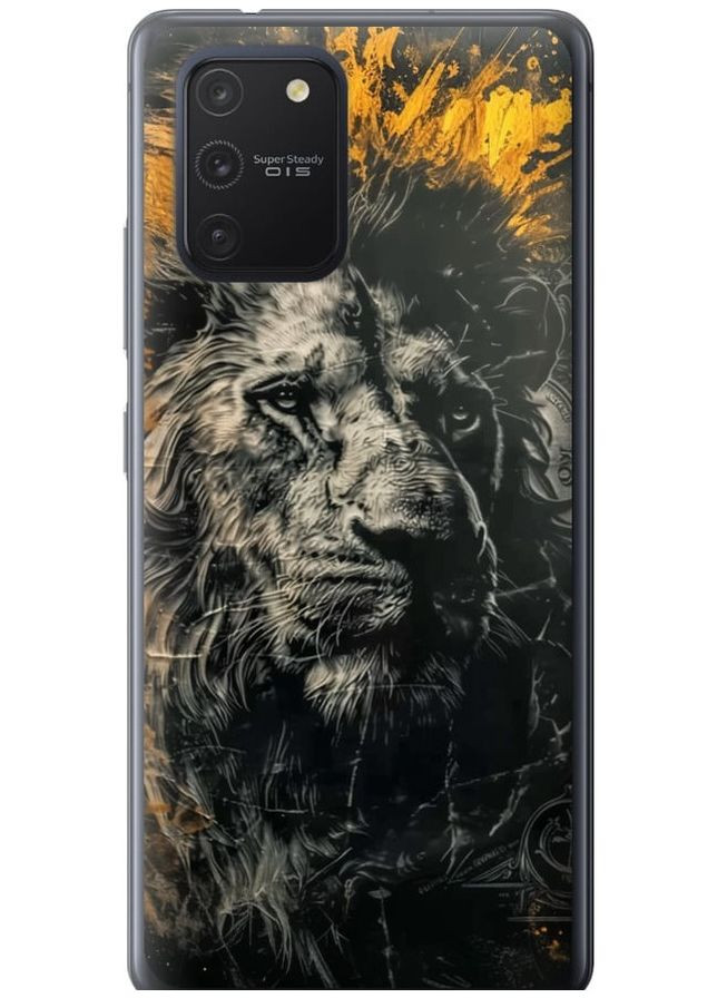 2D пластиковый чехол 'Лев в золотых красках' для Endorphone Samsung Galaxy S10 Lite 2020 (297658934)