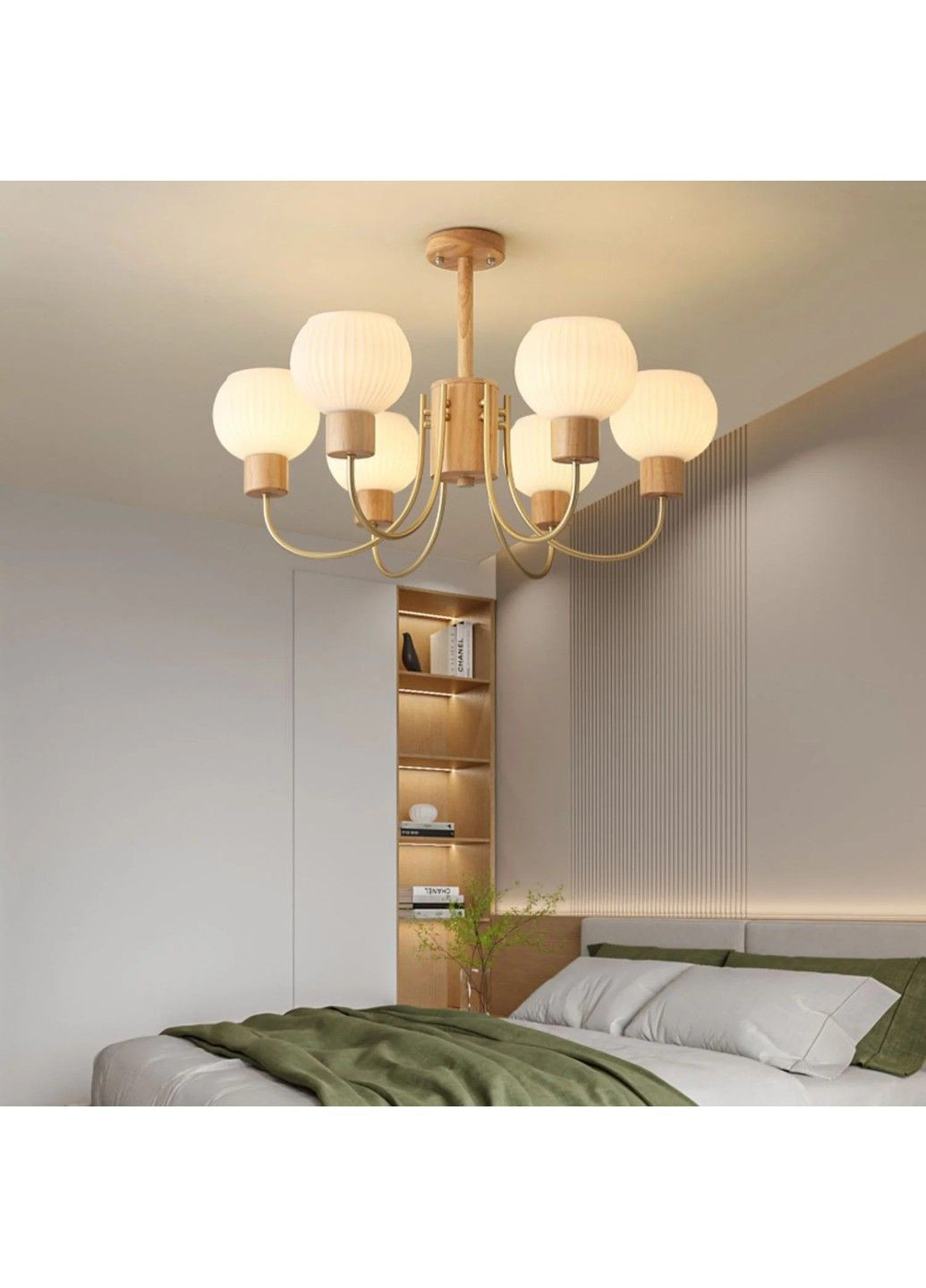 Светодиодная люстра Медуза 5043 (Золотая) на 6 плафонов No Brand (331639611)