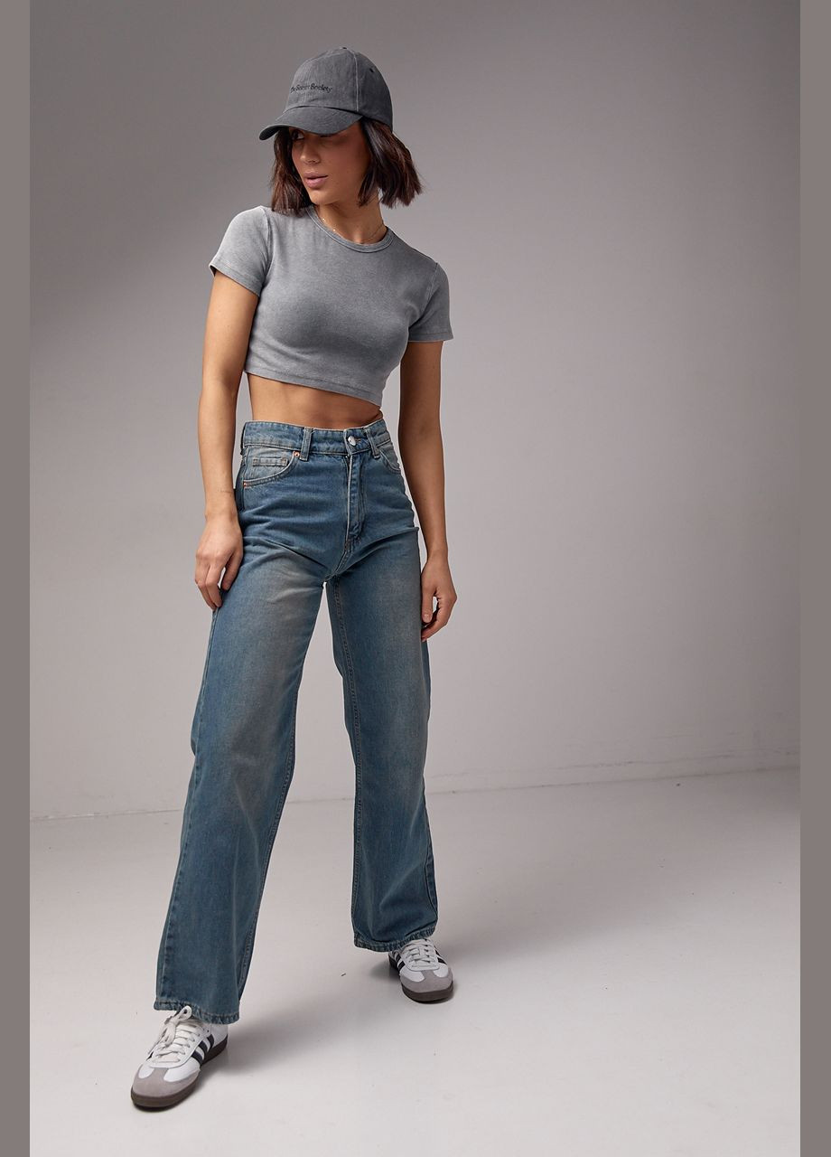 Жіночі джинси з ефектом потертості 9096 Lurex - (292252815)