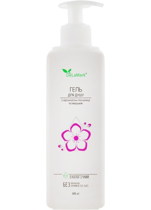 Гель для душа с ароматом клубники и сливок 400ml (627087-31019619) DeLaMark (368639636)