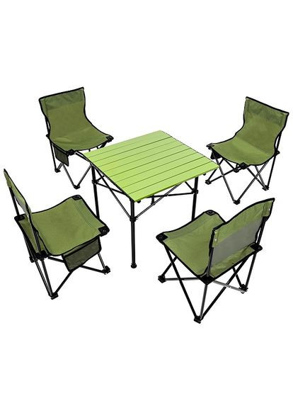 Туристический набор 5в1 4 кресла и стол, хаки (1048833) Enero (302787169)
