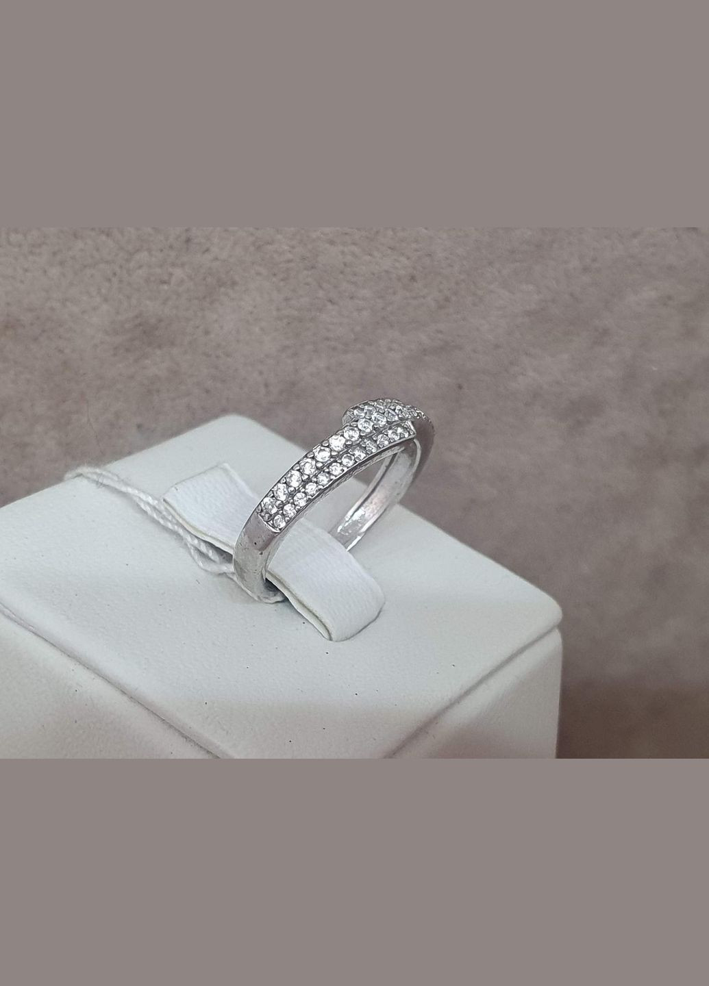 Срібне кільце Доріжка з фіанітами. Артикул 1878/9Р-CZ білий AGNI (322765141)