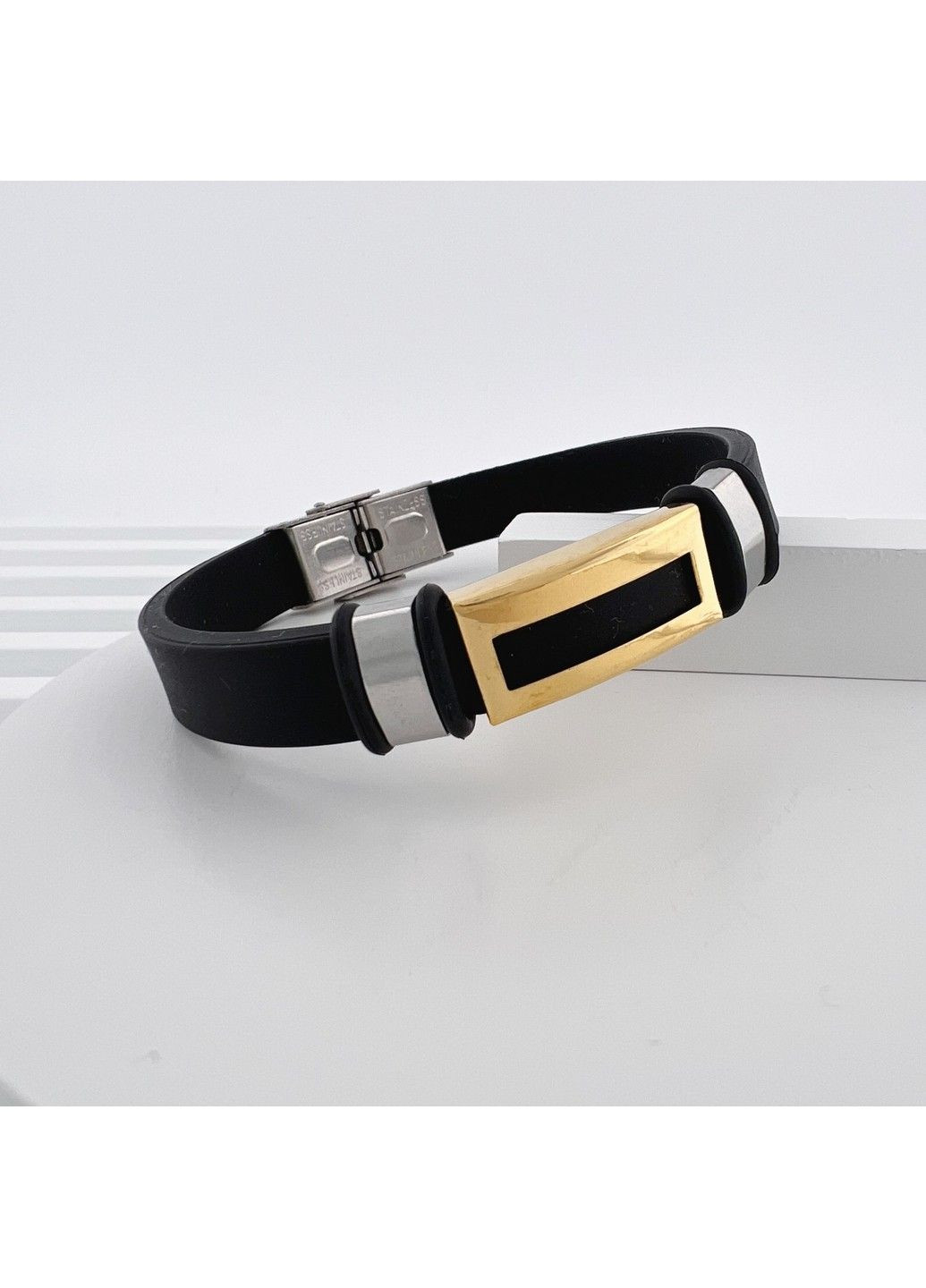 Браслет из медицинской стали на силиконовом ремешке 20см BSS-034 No Brand (299486382)