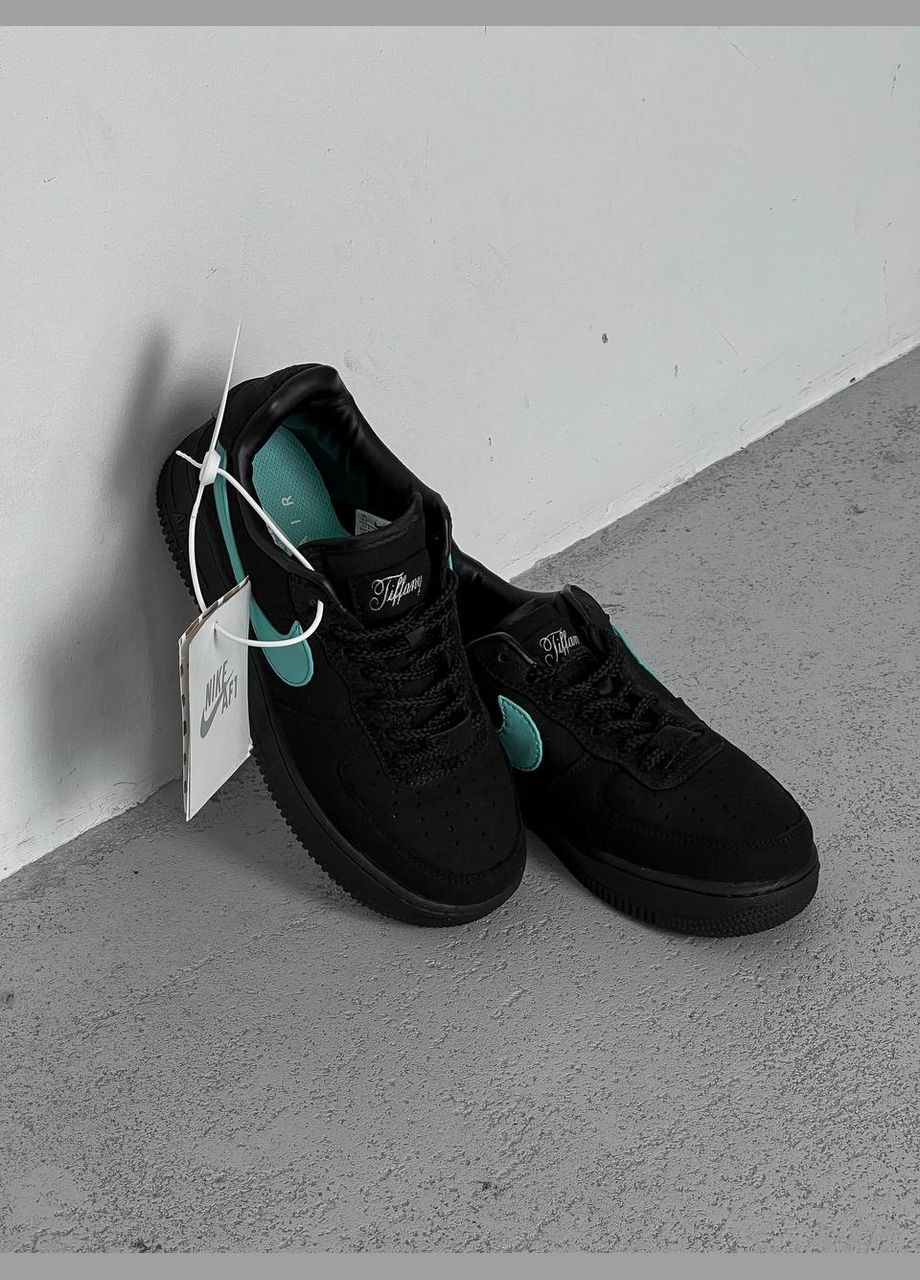 Черные всесезонные кроссовки Vakko Nike Air Force 1 Low Tiffany & Co