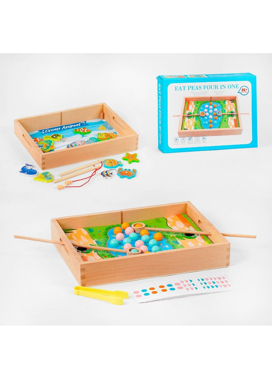 Логическая игра 2в1, магнитная рыбалка, сортер, С 57642 No Brand (322345759)