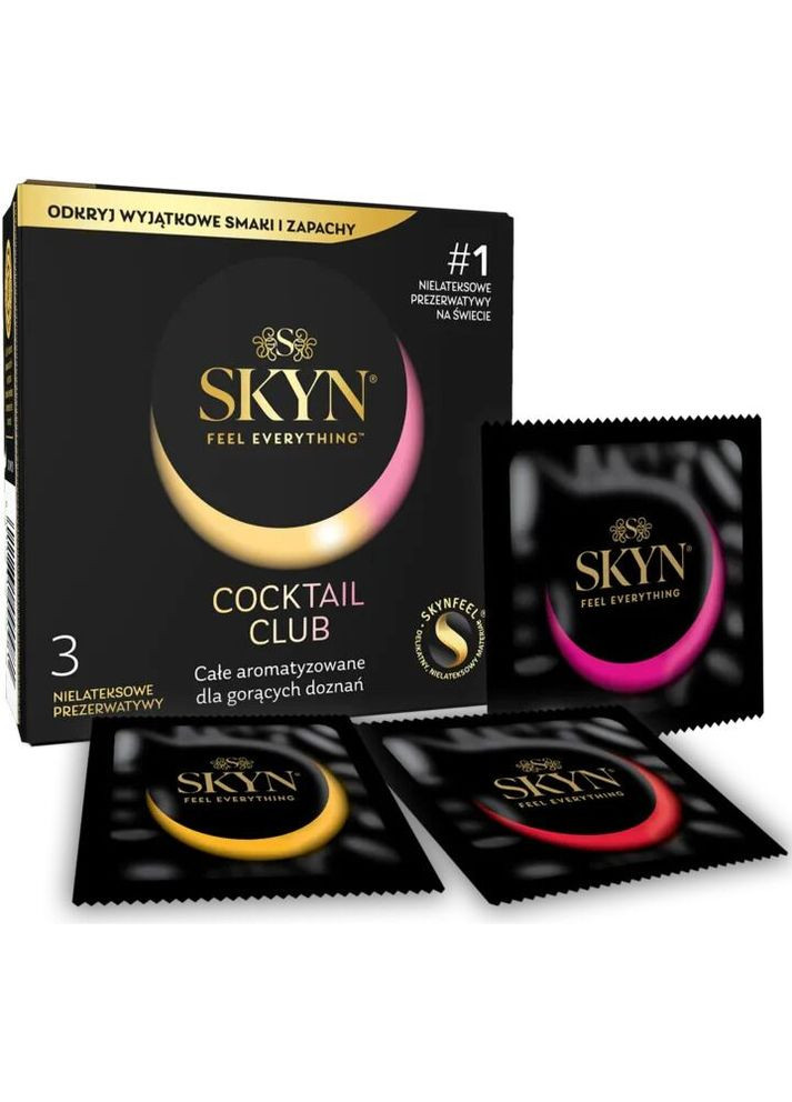 Cocktail Club 3 шт, смаки Pina Colada, Cherry Sunrise та Passion Daiquiri - CherryLove SKYN (366962594)