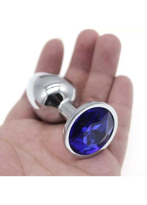 Стальная анальная пробка с кристаллом. Стильная и очень эффектная анальная пробка с большим кристаллом, размещённым в круглой основе. China (360603378)