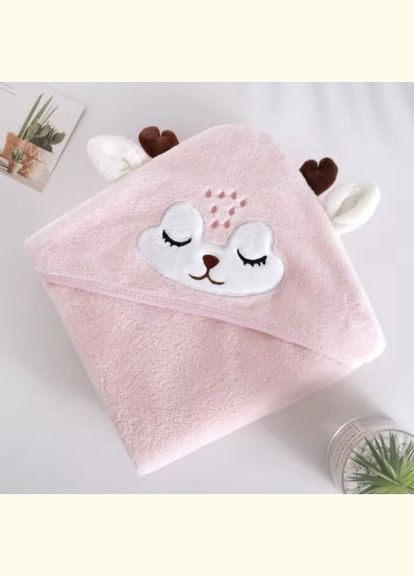 Рушничок з кутиком 105/105 No Brand рожевий