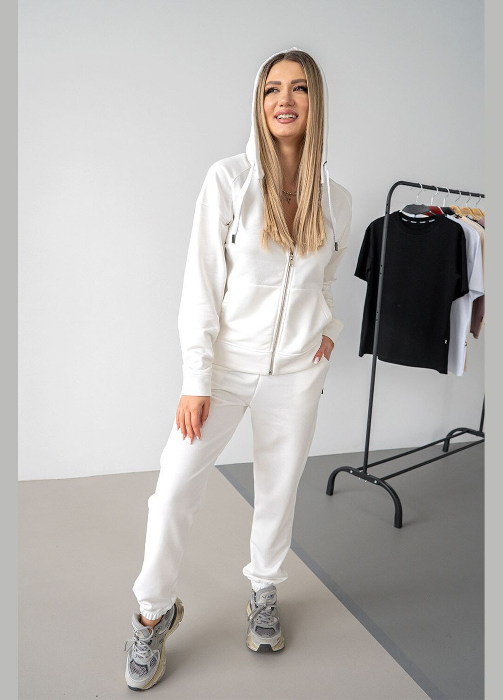 Женский костюм на молнии NIKEL ZIP 23 Белый Teamv (316354841)