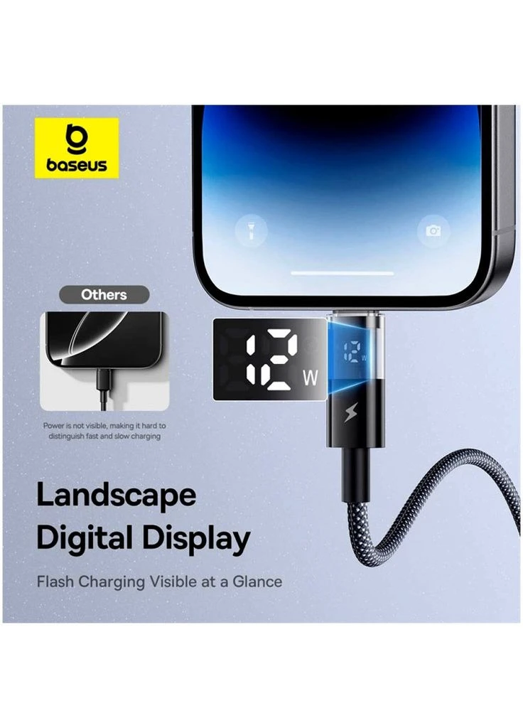 Кабель текстильная оплётка 2.4A USB-A to Lightning 1м для iPhone Baseus (370168960)