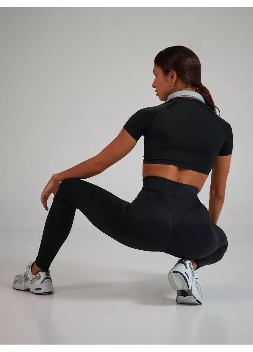 Лосины бифлекс с эффектом push-up водоотталкивающие эластичные с высокой посадкой широким поясом No Brand Лосини біфлекс водовідштовхуючі білі (349815719)