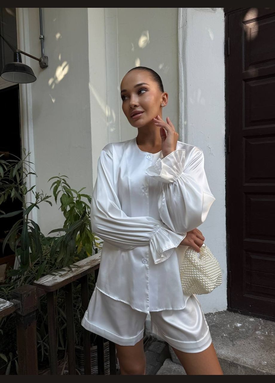 Нежный шелковий комплект двойка No Brand Р4936-509/2 (347176145)