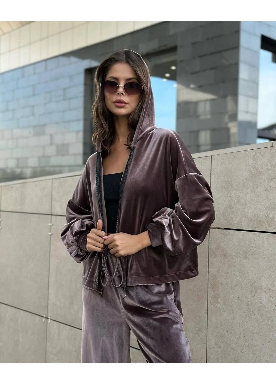 Жіночий велюровий костюм на змійці Fashion (381926754)