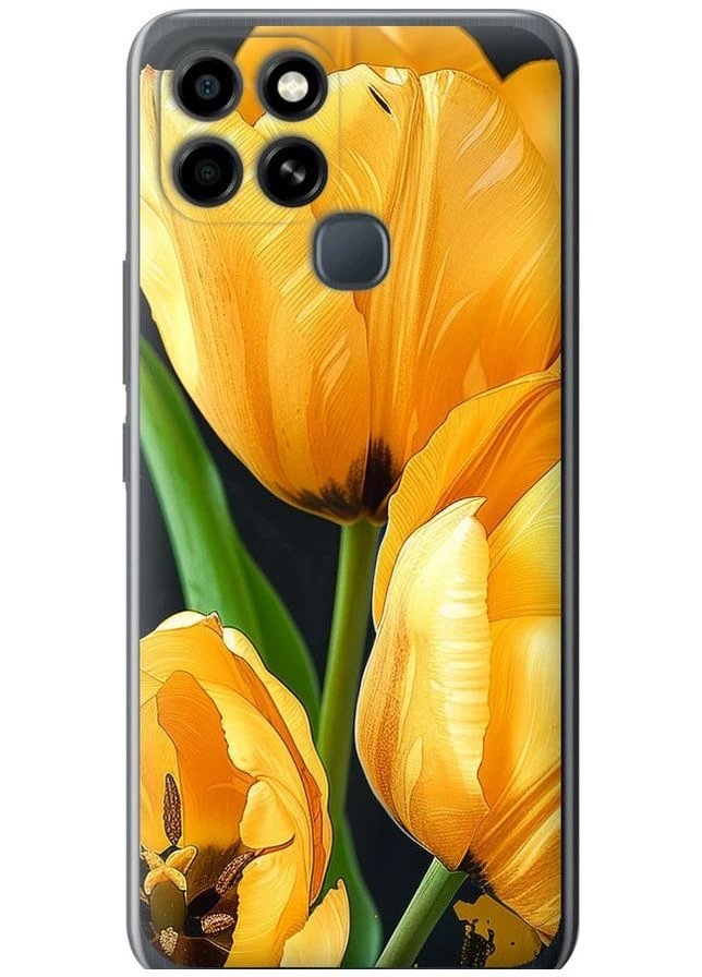 Силиконовый чехол 'Желтые тюльпаны' для Endorphone Infinix Smart 6 (282929702)