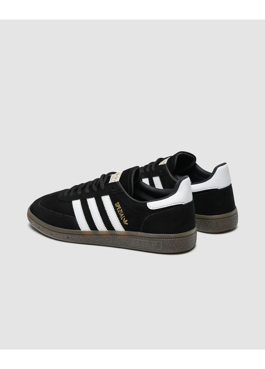 Чорні Осінні кросівки чоловічі adidas black/white No Brand Handball Spezial