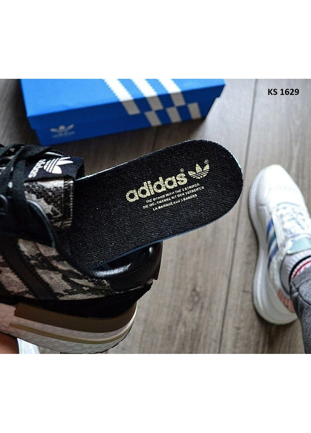 Комбіновані літні кросівки adidas zx 500 rm commonwealth сrocodile адідас зх 500 No Brand