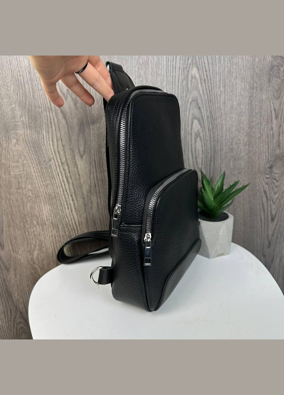 Сумка-бананка слінг чорна No Brand (314455034)