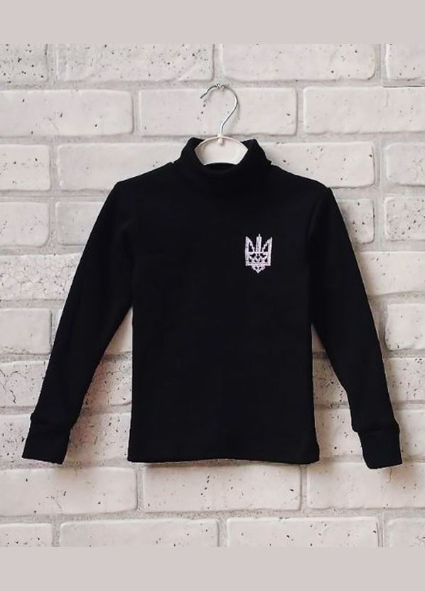 Дитяча чорна водолазка гольф тризуб No Brand (338424337)