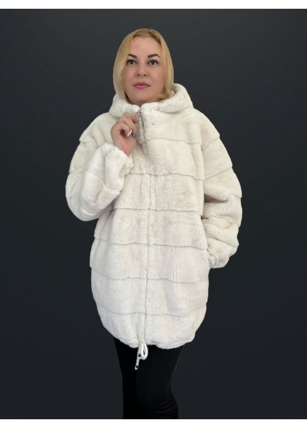 Женская шубка из эко меха с капюшоном и съемной опушкой Value Plus (358655683)