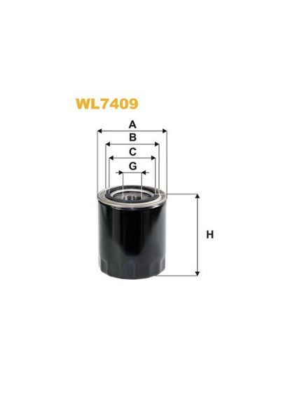 Фильтр масляный двигателя KIA PREGIO WL7409/OP632/4 (пр-во WIX-Filtron) WL7409 WIX Filters (366186742)