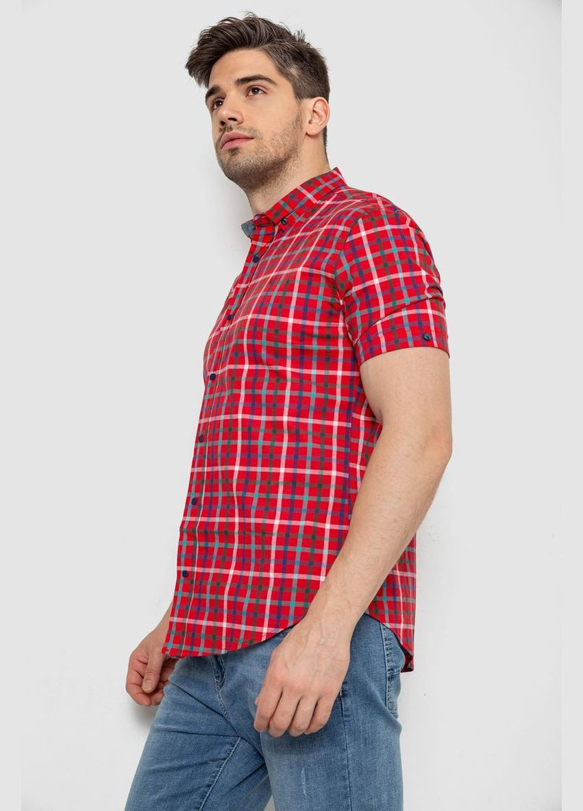 Сорочка чоловіча в клітку, колір червоний, 214R831-1 Ager (346345212)