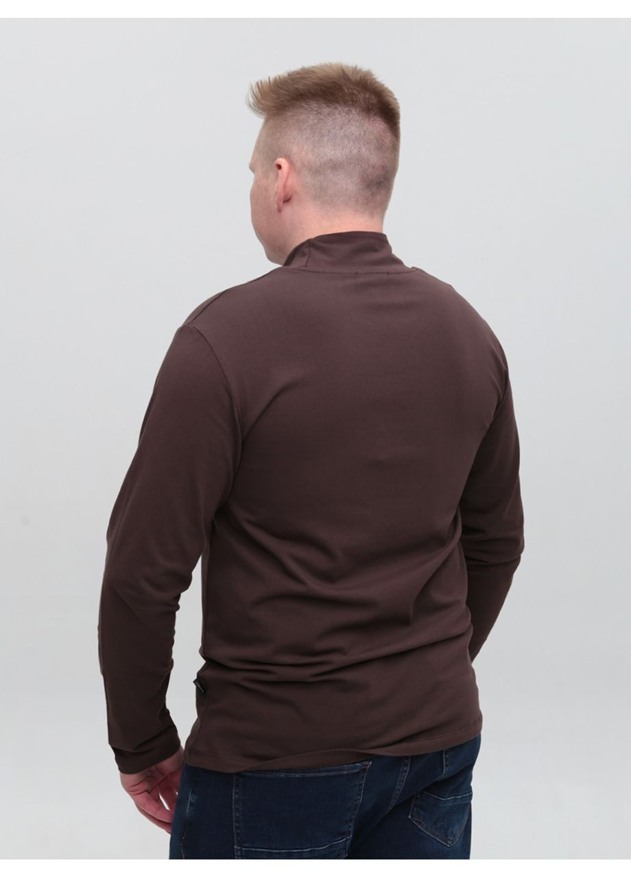 Водолазка чоловіча коричнева тонка пряма Whitney Пряма однотонний коричневий повсякденні бавовна