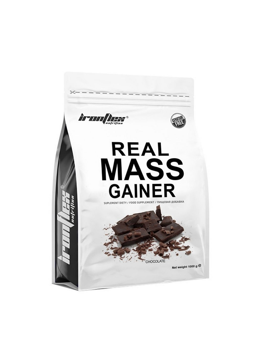 Гейнер Real Mass Gainer, 1 кг Шоколад Ironflex (293481641)