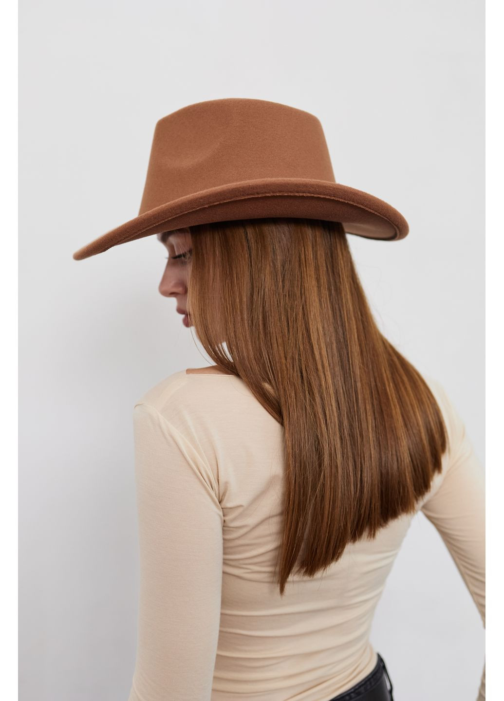 Шляпа Федора Ковбойка унисекс с устойчивыми полями No Brand (362346132)