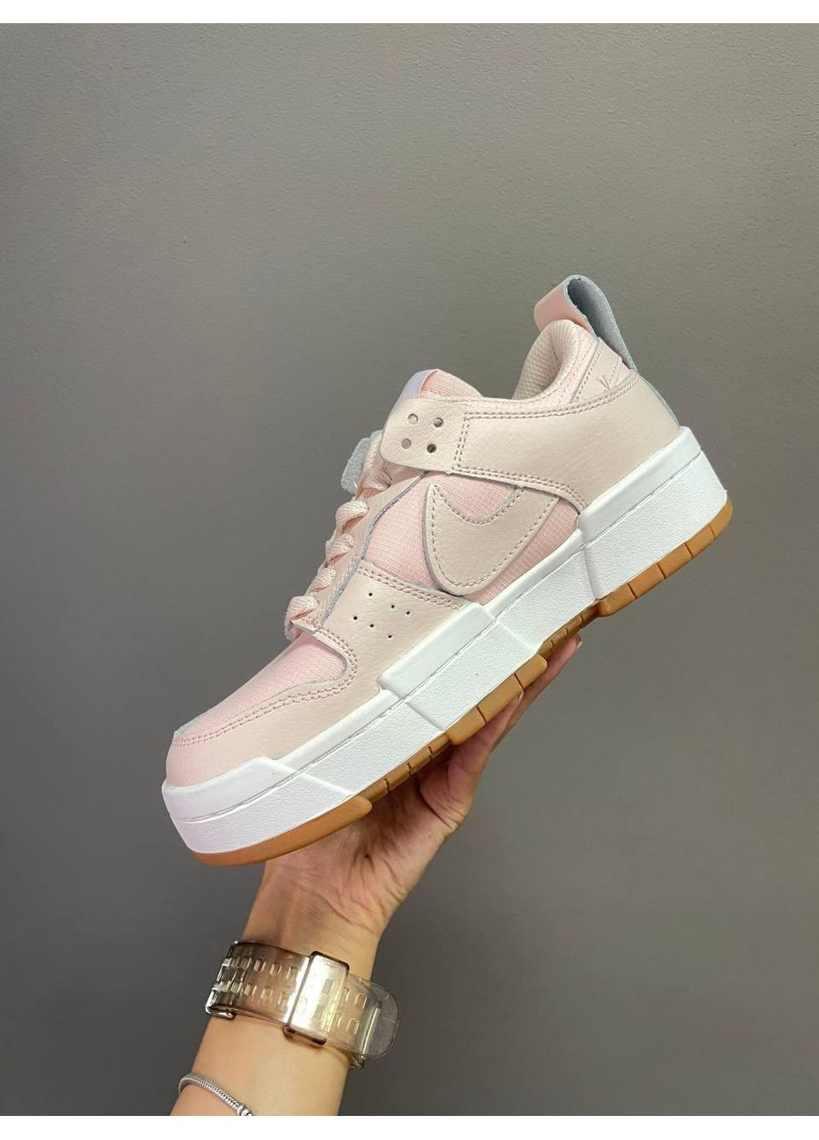 Розовые демисезонные кроссовки мужские nike dunk disrupt pink white найк сб данк No Brand