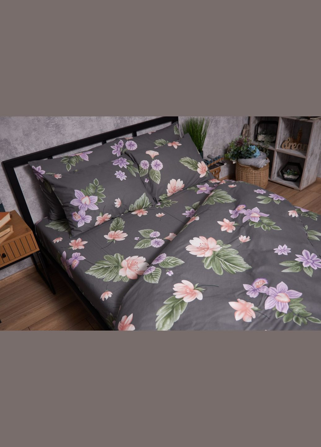 Комплект постільної білизни Бязь Gold Люкс полуторний євро 160х220 наволочки 2х40х60 (MS-820004255) Moon&Star Gerbera (288536299)