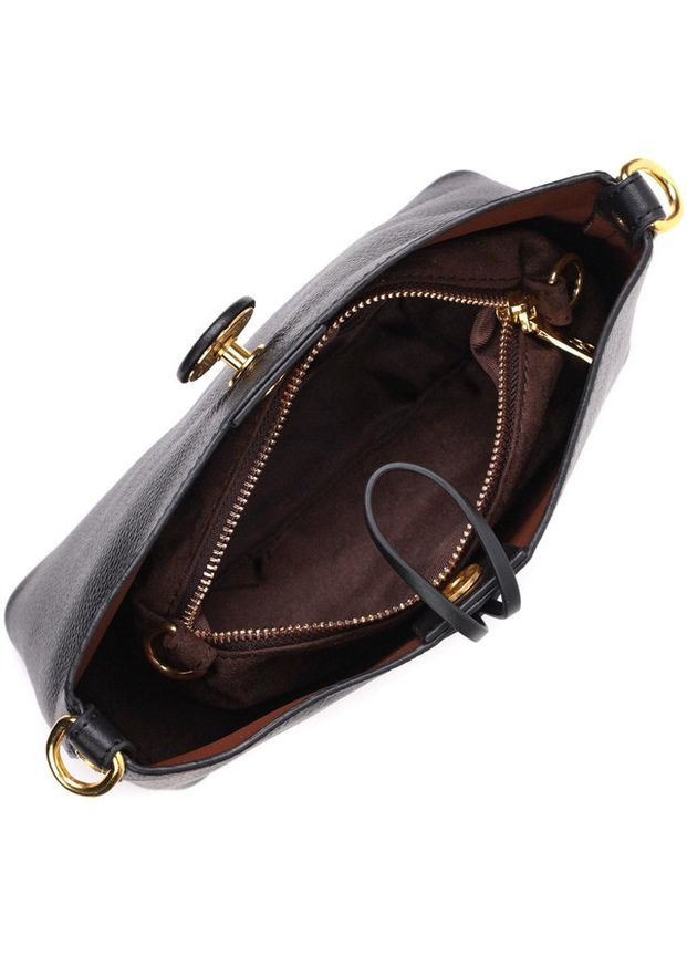 Сумка кросс-боди через плечо женская из натуральной кожи средняя Черный 36542 Vintage (353690045)