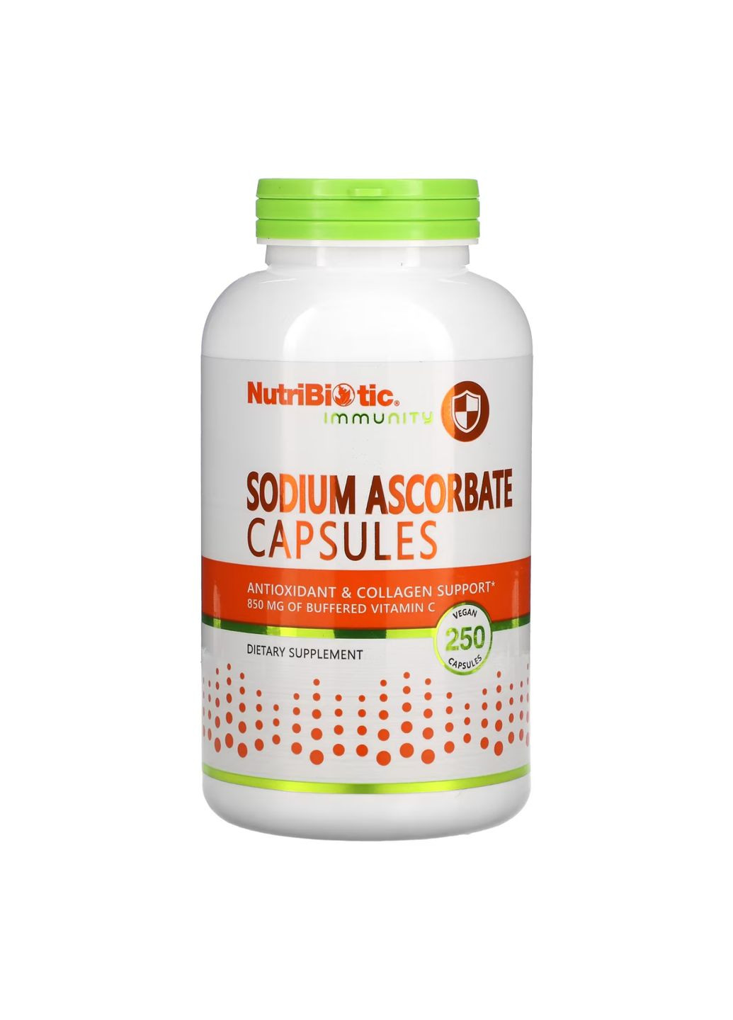 Содий аскорбат 250 капсул витамин C для иммунитета антиоксидант для здоровья организма NutriBiotic (368978075)