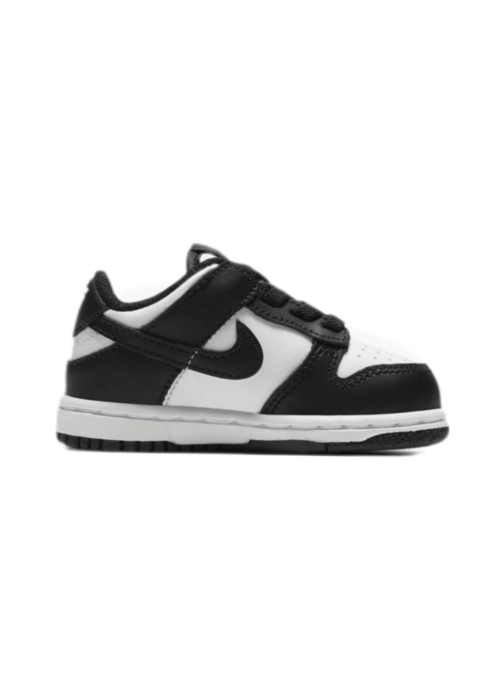 Чорні всесезон кросівки дитячі dunk low retro white black panda (2021) (td) Nike