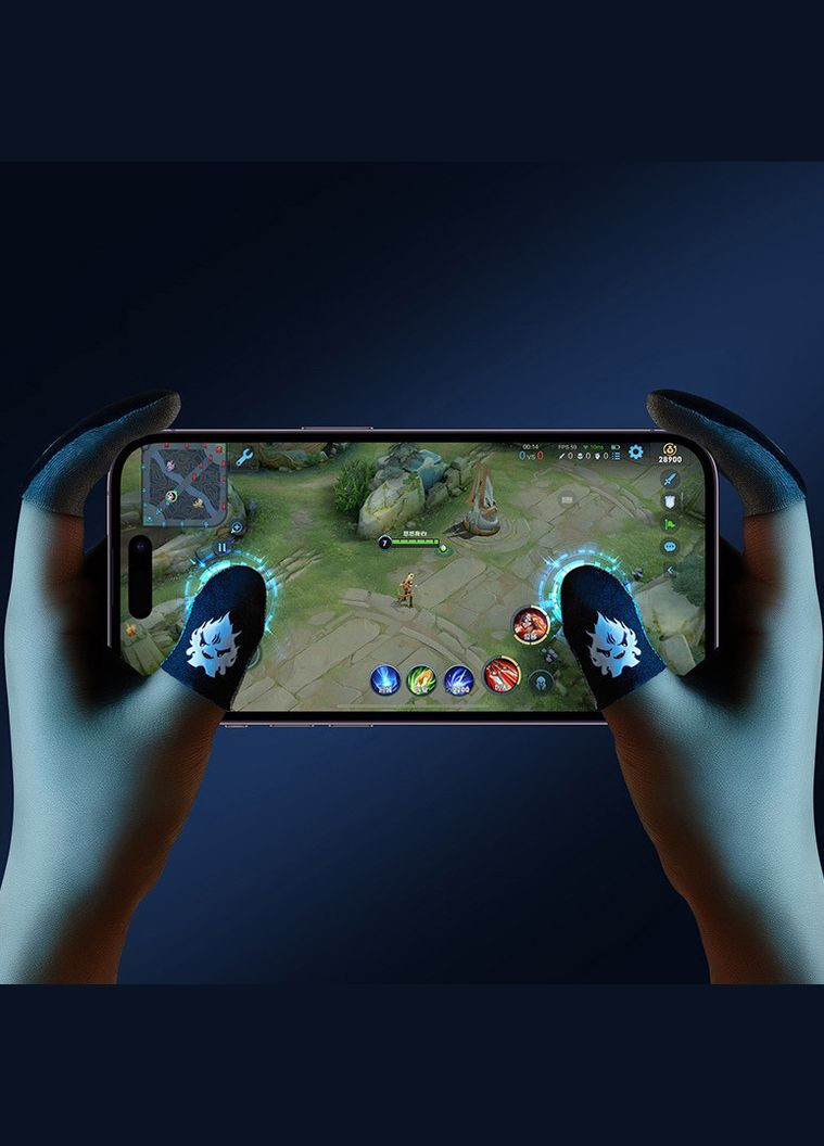Игровые напальчники Ghost 3.0 черные для игры на телефоне смартфоне носочки для пальцев (светятся в темноте) No Brand (305199933)