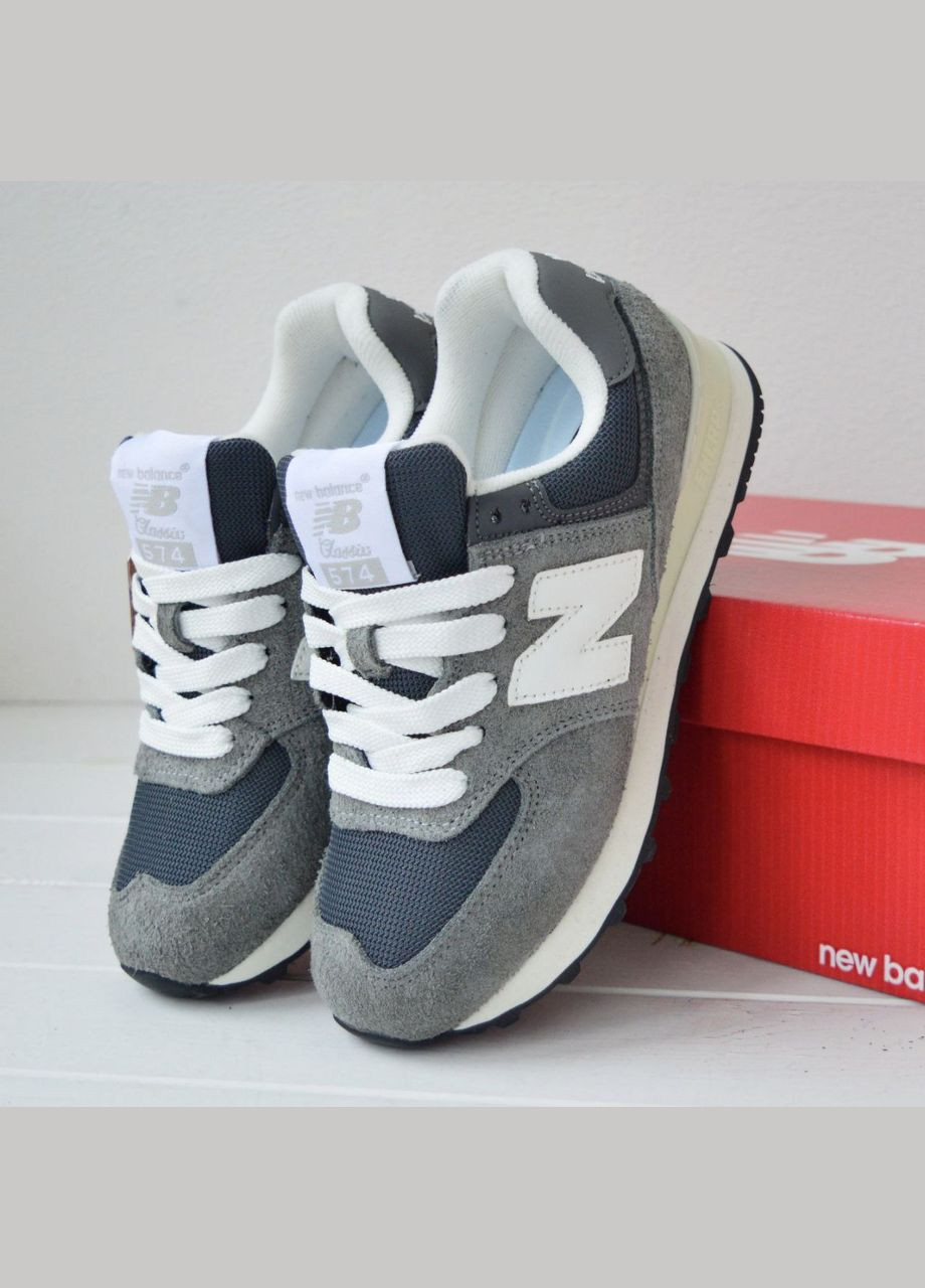 Кросівки жіночі замшеві сірі з білим топ якість низькі натуральна замша No Brand Кросівки сірі демісезони (336378025)