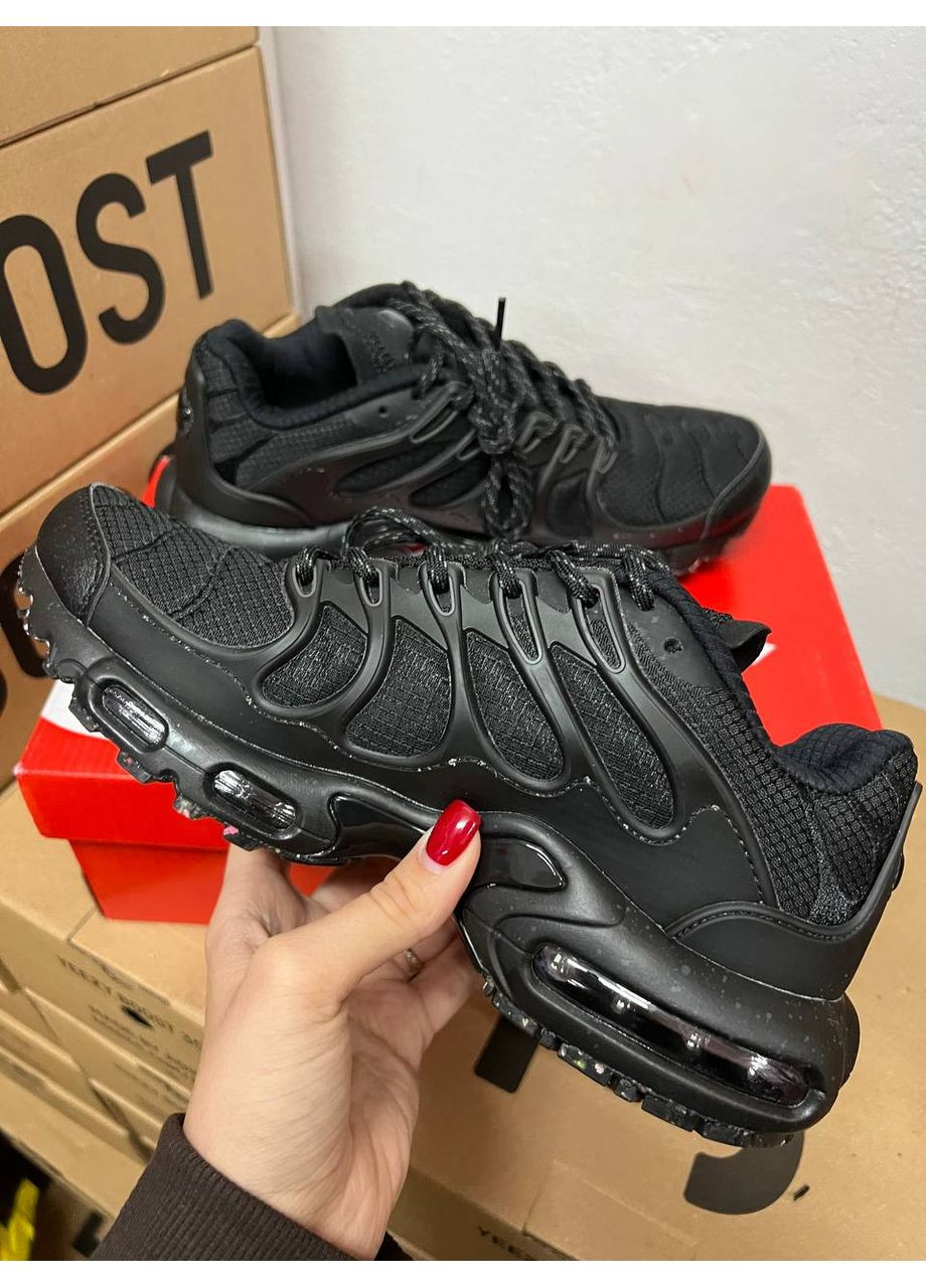 КРОСІВКИ ЖІНОЧІ NIKE TN TERRASCAPE PLUS TRIPLE BLACK НАЙК АІР МАКС ТН ПЛЮС No Brand чорні демісезони (368868749)