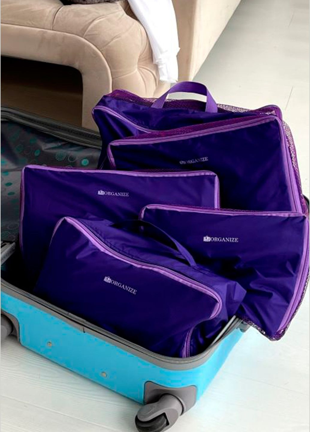 Дорожные органайзеры для одежды, обуви и косметики, набор для чемодана из 5 сумок Organize (295373309)