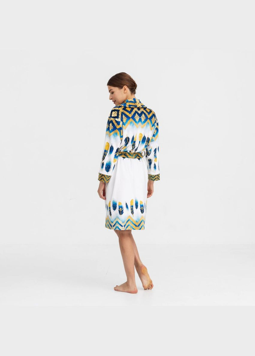 Халат женский из плюшевого велюра эксклюзивный Feather 18286 M-L FlexDress (336767177)