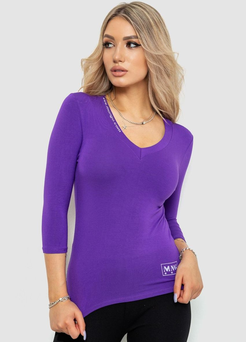 Фіолетова футболка жіноча з подовженим рукавом 186r312 Ager 186R500